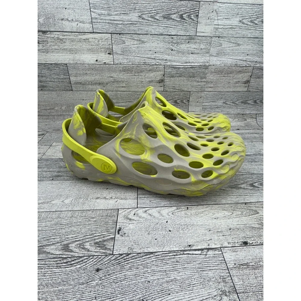Merrell Hydro Moc Water Shoes Grey Lime Green Marbled Mens 7 Womens 8.5 J003751